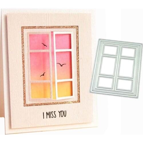 Window Metal Cutting Dies Stencil Scrapbooking DIY Album Stamp Paper Card Embossing Decor Craft New Dies for 2021