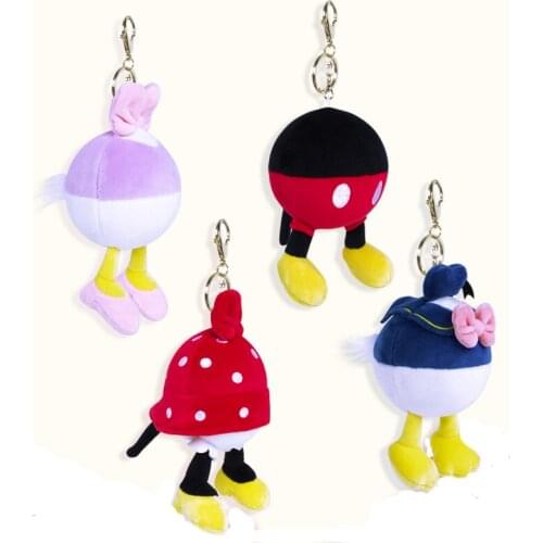 High Quality 10-13cm Genuine Disney plush pendant Mickey Minnie Donald Duck Daisy bottom pendant bag pendant promotion gift