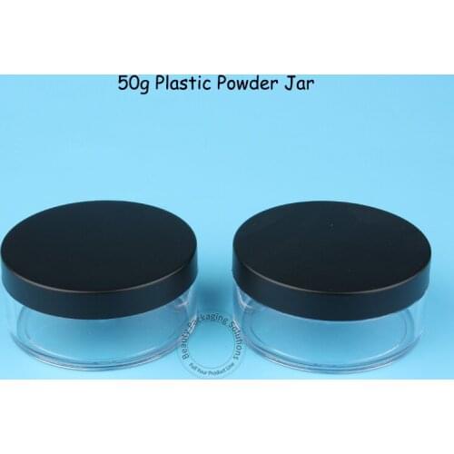 40pcs/Lot Wholesale Empty 50g Plastic Powder Jar with Matte Cap 5/3OZ Makeup Tools Packaging 50 Gram Refillable Pot Refillable