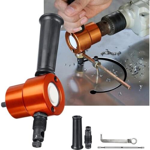 Metal Cutting Machine Saw Tool Electric Cutter Save Effort Nibbler Punching Shears With Double-Headed for Iron Sheet w/Wrench