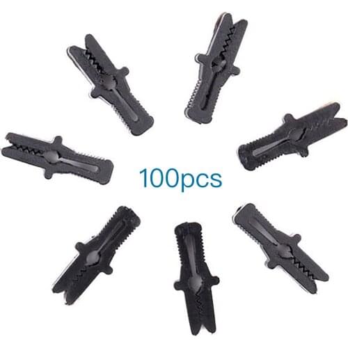 Row Cover Netting Tunnel Hoop Clips 100pcs Greenhouse Clamps Fixed Tools Black Plastic Film Laminated Buckle
