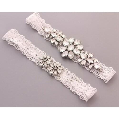 Bridal Garter Set Crystal Rhinestone Lace Garter Bride Bridal Accessories Fashion Wedding Stocking Accessories Cosplay R9J8
