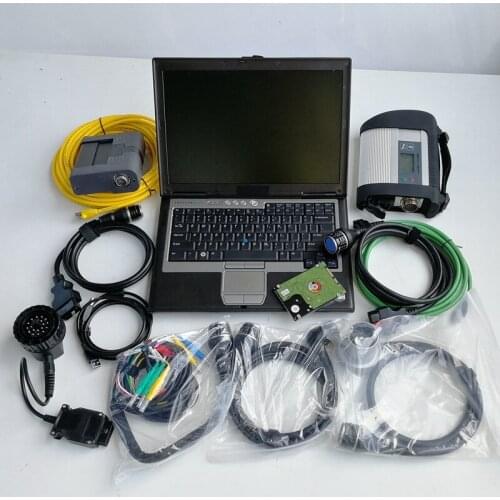 12/2020 software for Mb Star C4 and Icom A2 2in1 used laptop D630 4G 1TB HDD For Automotivo Diagnostic tool & Scanner