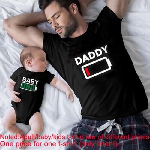 Daddy Mom Boy Girl T-shirt for Dad Mom Me Baby Boy Girl Family Matching Clothes Look Matching Funny Outfit Drums Clothes 1pc