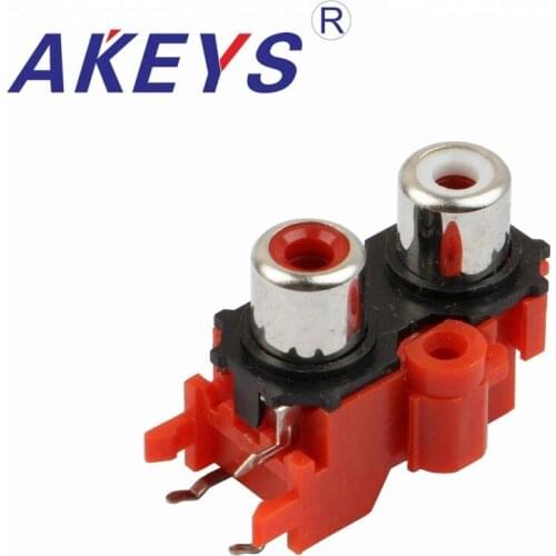 10PCS AV2-8.4-13 High Quality 2 Holes 3 PINS AV Connector socket