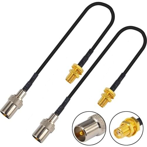 10 Pieces RF Coaxial Coax Cable Assembly IEC DVB-T TV PAL Male to SMA Female Connector Adapter Extension 6