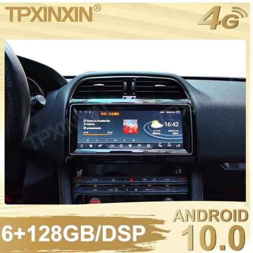 128G For Jaguar XE XF XEL F-Pace 2016 2017 2018 2019 Android 10 Car Tape Recorder Multimedia player GPS Navi Harman Bosch Host