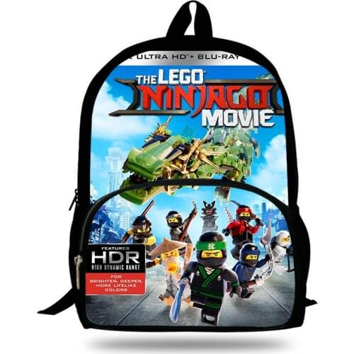 16inch Ninja Bag Children Schoolbags Cartoon Movie Printed Shoulder Bags Custom Backpacks For Kids Students