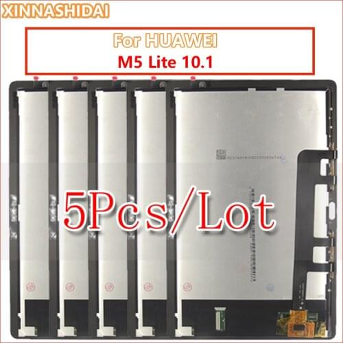 5 Pcs 10.1" For Huawei MediaPad M5 Lite 10.1 LTE 10 BAH2-L09 BAH2-W19 LCD Display Touch Screen Digitizer Assembly Replacement