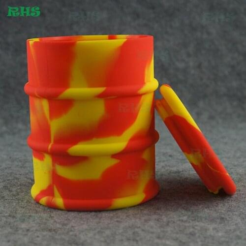 5pcs RHS Hot sale personized 500ml oil barrel/drums jar/container big size silicone container free shipping