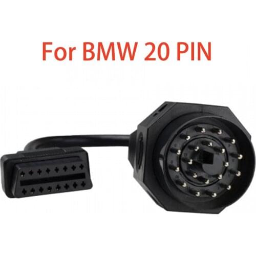 OBDII Adapter For BMW E36 E39 X5 Z3 20 pin to 16 PIN OBD2 Connector Cable Diagnostic Tool Car Cable For BMW