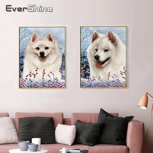 EverShine 5D Diamond Painting Animals Diamond Embroidery Dog Cross Stitch Handicrafts Pictures Needlework Home Decorations