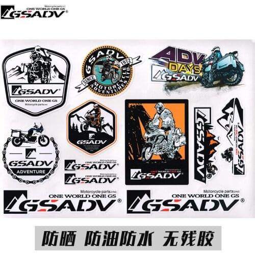 GSADV Motorcycle Aluminum Side Box Decor Sticker Waterproof Trunk Motorcycle Travel Refit Not Reflective Car Stickers and Decals