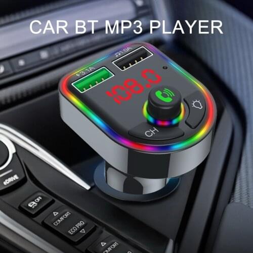 Bluetooth-Compatible 5.0 FM Transmitter Car Kit MP3 Modulator Music Player Wireless Handsfree Audio Receiver USB Fast Charger