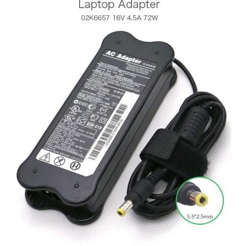 16V 4.5A 72W 5.5*2.5mm 02K6654 02K6657 02K6666 02K6669 Laptop AC Adapter Power Charger for IBM ThinkPad X22 X23 X24 X30 X31 PC