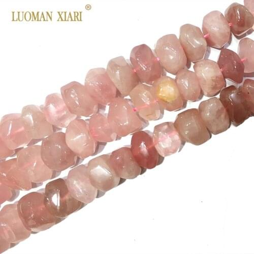 High Quality 100% Natural Stone Beads Rose Pink Quartz Beads For Jewelry Making DIY Bracelet, Necklace Size 9-14 mm Strand 15"