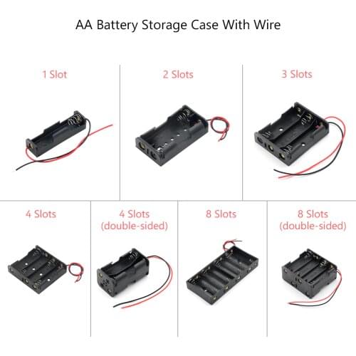 2020 New 1 2 3 4 8 Slots AA Battery Case Box AA LR6 HR6 Battery Holder Storage Case With Lead Wire Bateria Protection Container