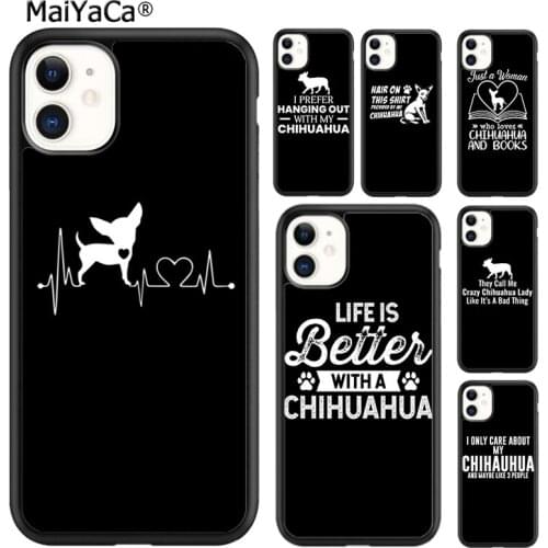 MaiYaCa Super Cool Chihuahua dog Phone Case Cover For iPhone SE 6s 7 8 plus X XR XS 11 12 pro max Samsung Galaxy S8 S9 S10 shell