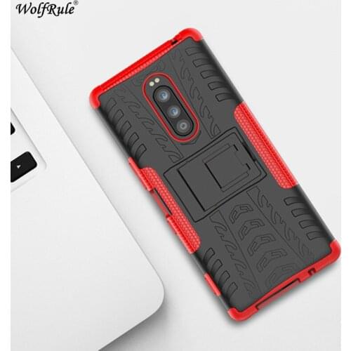 For Cover Sony Xperia 1 Case TPU & PC Holder Armor Bumper Protective Back Phone Case For Sony Xperia 1 Cover XZ4 6.5