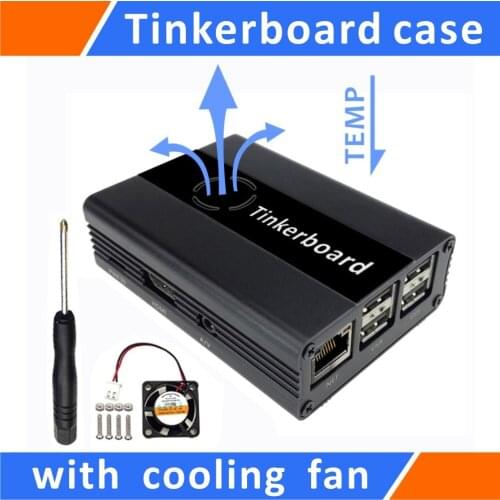 Tinker board Case Aluminum With Fan Black for ASUS SBC