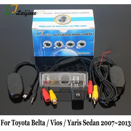 For Toyota Belta Vios XP90 Yaris Sedan 2007~2013 Wireless Car Reverse Camera / RCA AUX HD CCD Night Vision Auto Rearview Camera