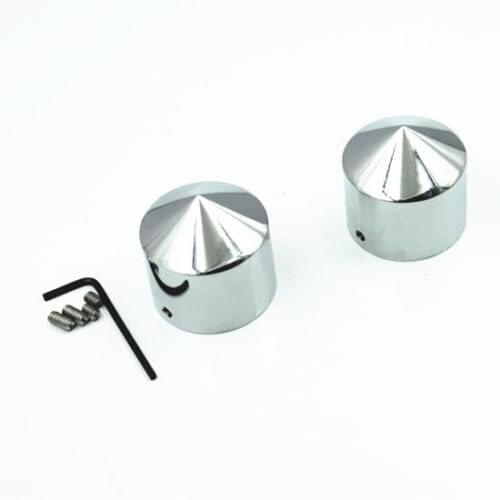 Chrome 29mm Front Axle Nut Covers Cruiser Chopper Cafe Racer Old School Bobber Touring Atv Scooter Offroad