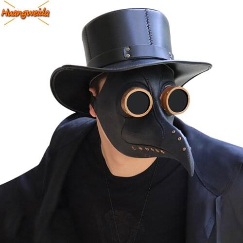 Plague Doctor Masks Halloween Latex Maske Horror Beak Cosplay Steam Punks Beak Plague Mask Anime Carnival Party Steampunk Prop