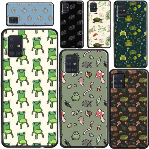 Cute Cartoon Frog Collage Phone Case For Samsung A71 A51 A41 A31 A11 A12 A32 A52 A72 A20e A21S A02S A10 A40 A50 A70
