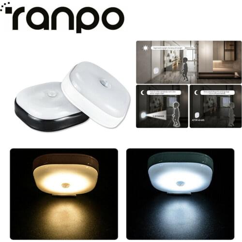 Wall Plug-in Auto Sensor Square LED Night Light Bedroom Decor Lamp Home Staircase Closet Aisle Decorative Night Lamp