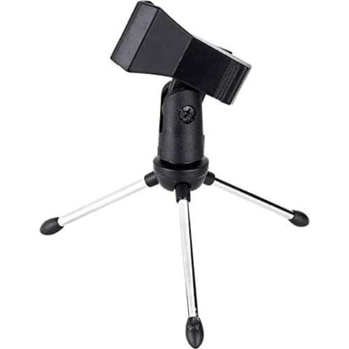 Desktop Microphone Stand Holder Foldable Tripod for Podcasts,Online Chat,Conferences,Lectures,Meetings,and More