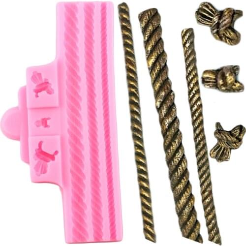 Ropes and Knots Silicone Moulds for Fondant Cake Decorating Cupcakes Sugarcraft Cookies Candies Cards and Clay Bakeware Tools