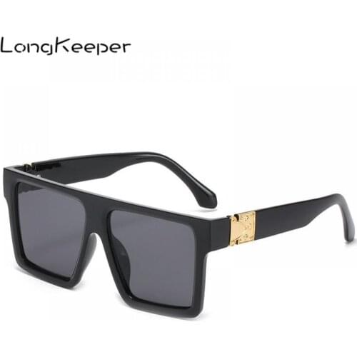 LongKeeper 2021 New Square Sunglasses Women Men Fashion Big Frame Sun Glasses For Female UV400 Driving Eyewear zonnebril dames