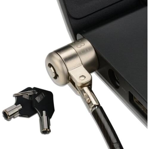 200cm Long 5mm Diameter Steel Notebook Laptop Security Key Lock Chain Cable Protections Anti-theft