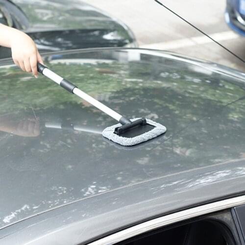Car Telescopic Washing Dust Brush Car Windshield Wiper Window Glass Cleaner Mop Hand Tool Handle Brush Auto Car Accessories