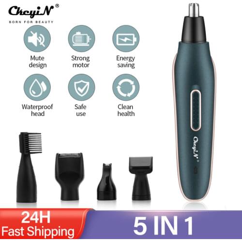 5 in1Electric Nose Ear Hair Trimmer Men Rechargeable Beard trimer Face Eyebrow hair removal Sideburns Styling Hair Trimmer 53