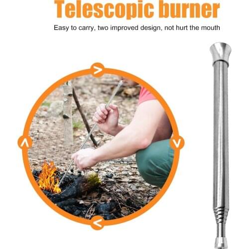 Outdoor Cooking Blow Fire Tube Portable Camping Fire Pipe Survival Tools BBQ Barbecue Hiking Camping Fire Starter Accessories