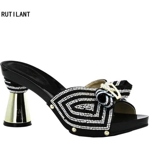 Ladies Women Pumps African Sandal Shoes for Parties Summer Shoes Nigerian Women Wedding Shoes Latest African Women Party Shoes