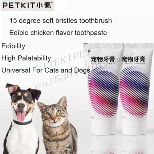 PETKIT Pet Toothbrush Pet Dental Products Help Reduce Plaque, Tartar Dog Toothbrush Super Soft Bristles Cat Toothbrush