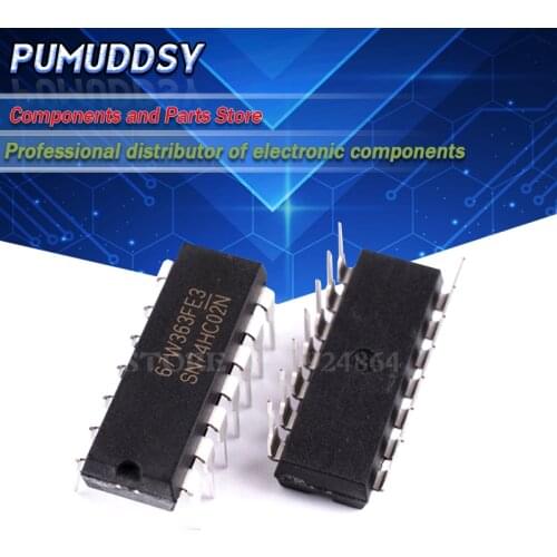 10PCS 74HC02N 74HC02 SN74HC02N SN74HC02 DIP-14 IC