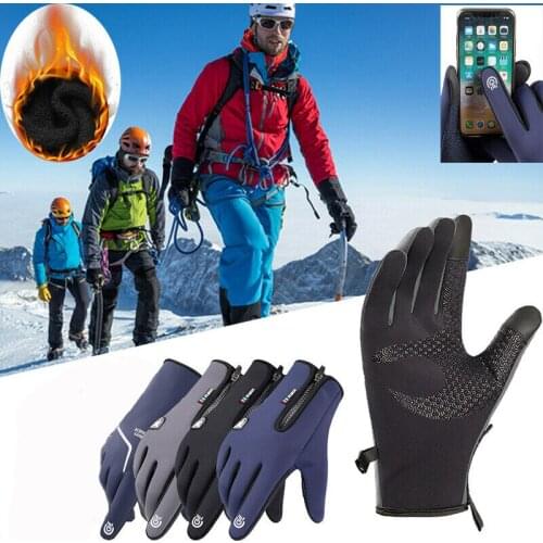 -10℃ Unisex Touch Screen Winter Thermal Warm Waterproof Bike Ski Outdoor Camping Hiking Motorcycle Gloves Sports Full Finger