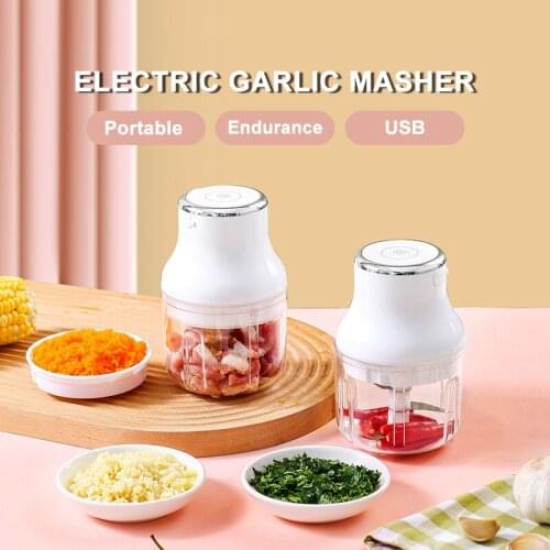 100/250ml Upgraded Version Electric Garlic Masher Vegetable Chili Meat Garlic Chopper Press USB Masher Machine Kitchen Gadgets