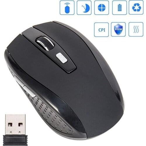 2.4GHz Wireless Gaming Mouse Computer Gaming Mouse USB Battery Powered USB Computer For Laptop Wireless PC Desktop Receiver Y6S8