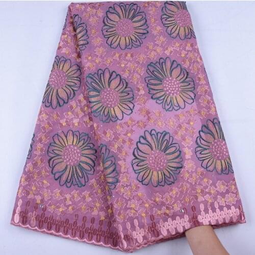2019 High Quality Lace Pink Swiss Voile Laces In Switzerland Cotton African Tulle Lace Fabric For Dress Lace 5 Yards Fabric 1666