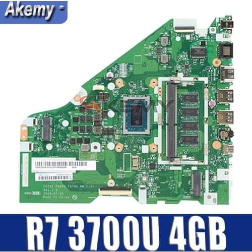 Akemy For Lenovo L340-15API L340-17API V155-15API Laptop Motherboard FG542 FG543 FG742 NM-C101 CPU R7 3700U 4GB RAM Tested 100