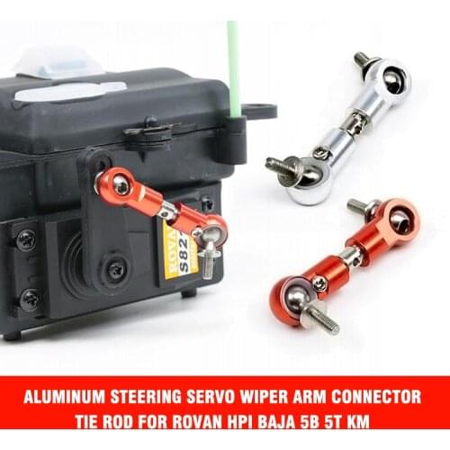 Aluminum Steering Servo Wiper Arm Connector Tie Rod For Rovan HPI Baja 5B 5T KM RC Cars Parts Accessory