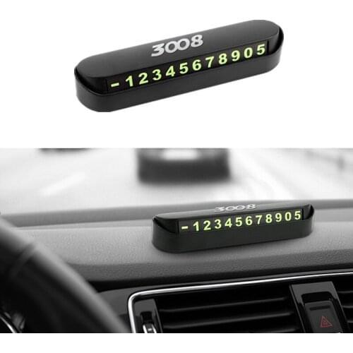 Car Temporary Parking Card Phone Number Card Plate Sticker for Peugeot 3008 Car Styling