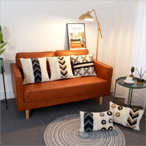 Black Grey Geometric Embroidery Pillow Cover Arrow Tassels Home Decor Cushion Cover PillowCase Pillow Sham 30x50cm/45x45cm