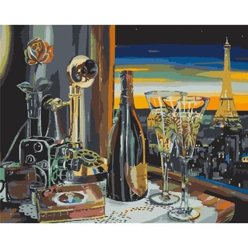 CraftArtGo Painting By Numbers Food painting On Canvas HandPainted Gift Picture By Number Waterfall Kits Home Decoration