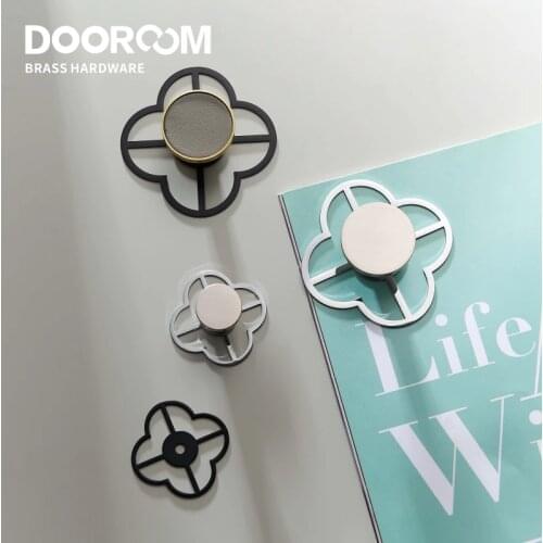 Dooroom Brass Furniture Handle Hook Gasket Rural Style Personalized Decoration Washer