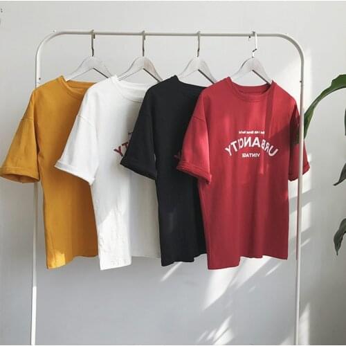 2020 t-shirt Top T Shirt Women Tshirt Summer Korean New Short-Sleeved Loose Student Womens Tops Wholesale WBXW9